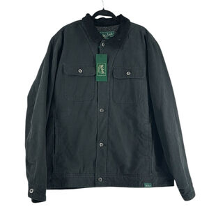 Woolrich chore jacket Black warm work Pocket Button Up  Shirt jacket sz XL NWT